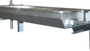 Abreuvoir basculant en acier inoxydable mural chauffant Kerbl 2m 70L